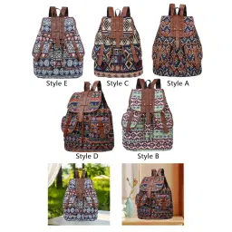club bollywood LICHTS®Women Ethnic Pattern Backpack Bag Travel Daypack for Camping Shopping Street Style A|1 Women Backpack|Clothing, Shoes & Accessories image 4