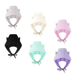 myaddiction Women Sun Hat Head Kerchief Cartoon with Neck Flap for Summer Picnic Camping Grey image 4