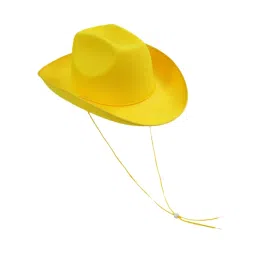 myaddiction Western Cowboy Hat Versatile with Chin Strap for Women Men Photo Props Party Yellow image 2