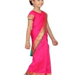 aarika Girls YELLOW Colour Saari image 1