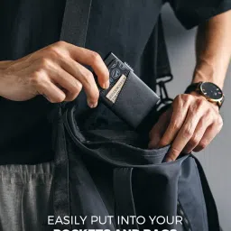 vogard Unisex Pop up Wallet Credit Card Holder with Extra Leather Slots RFID Blocking Slim Metal Card Case | 9 Card Slots (Black) image 5