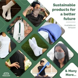 heelium Bamboo Compression Socks & Sleeves For Men & Women | Odour Free & Superior Grip | Running, Cycling, Boosts Blood Circulation & Recovery image 3