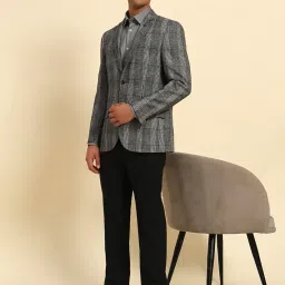 cantabil Men's Checkered Winter Wear Smart Fit Blazer (P_MBZF00103) image 4