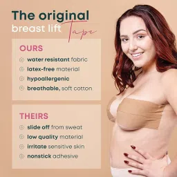 aekdo Boob tape For Breast Lift Bob Tape for Strapless Dress for women Nipple Tape for Women Lifting Body Tape image 2