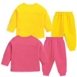 kuchipoo Baby Girl Regular Fit Cotton T-Shirts and Pyjamas Set image 1