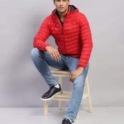 monte carlo Mens Solid Hooded Full Sleeve Jacket (224261792) image 4