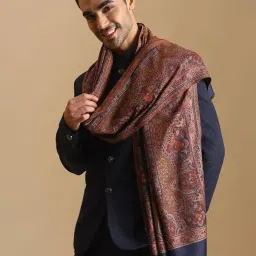 zamour Faux Pashmina Soft Jamawar Woven Shawl for Men image 5