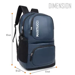martucci 36L Faux Leather Water Resistant Laptop Backpack/Casual Backpack/Daypack/Travel Backpack/College Bag For Men/Women image 3