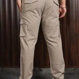 bigbanana Plus Size Men's Regular Fit Solid Trousers image 4