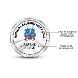 silviya BIS Hallmarked Personalized 999 Pure Silver Coin for Organization Meetings & Best Employee Awards (10g, 20g, 50g, 100g) - Round & Square - With Authenticity Certificate image 2