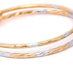 youbella Jewellery for Women Silver and Gold Adjustable Bracelet Combo of Two for Girls and Women image 5