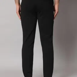 mehrang Men's Slim Fit Formal Trousers, Black, Regular Waist with Side Pockets image 1