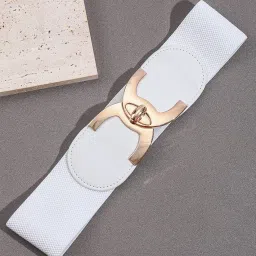 shining diva fashion Waist Belt for Women Dresses Jeans Skirts Hip Saree Western Traditional (White) (14819wb) image 1