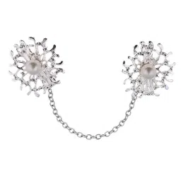 shopora Women Shawl Cardigan Sweater Chain Clip Silver Tone Shirt Collar Clasp | Womens Accessories | Other Womens Accessories image 5