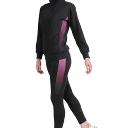 benzos Women's Body Fitted Gym Running Sports Track Suit | Regular Casual Fit | Track Suit for Girls & Women | Fabric - Polyester | Top Closure - Zipper image 1