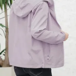 litzo Women's Solid Zipper Hooded Sweatshirt | Front Zip, Ribbed Hem, Lined Hood, Casual Winter Wear | Winter Wear for Women's (L-118-121) image 3