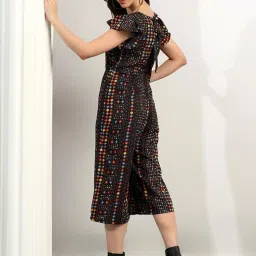 brinns Women Printed V-Neck Midi Jumpuit(Polypt-20) image 1
