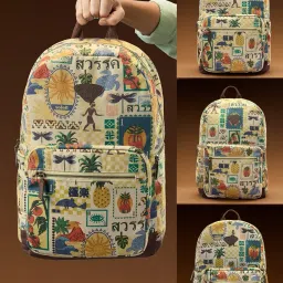 the souled store Tropical Unisex Adult Cotton Canvas Upper Multicolour All Over Printed 19L Casual Backpacks image 5
