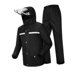 merishopp Rain suits Hooded Breathable with Hooded Rain Gear for Travel Hiking Outdoor XL image 1