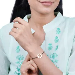 zalkari Rose Gold Religious Lord Ganesh Bracelet image 4