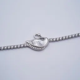 zalkari Silver Swan Tennis Bracelet image 2