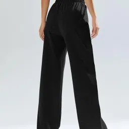 dockstreet Straight Wide fit Long Length Trouser Style Drawstring Casual Trouser for Women/Trending Style, Relaxed Lounge Casual Pants for Women image 3