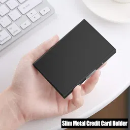 samtroh RFID Protector Stainless Steel 6 Slot Card Holder for Men and Women (Black) image 5