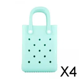 trendynest 4Xbeach Tote Bag Summer Waterproof Open Tote Bag For Women Lightweight Handbag Light Green | Womens Handbags & Bags image 2