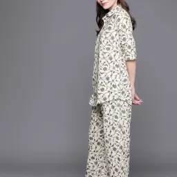 libas Women's Printed Cotton Relaxed Night Suit image 1