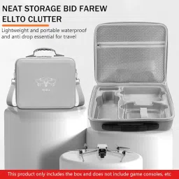 ZORBES® Air 3/3S Portable Carry Bag,Protective Bag,Travel Storage PU Hard Case with Shoulder Strap Accessories for DJI Air 3/3S Drone Accessories image 3