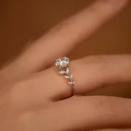 zarkan 925 Hallmark Silver Everleaf Glow Ring | Adjustable Open Rings | Fashion Jewelry | Trendy Design |Gifts for Women |With Certificate of Authenticity and 925 Stamp | image 3