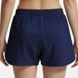 jockey MW72 Women's Microfiber Elastane Stretch Woven Fabric Regular Fit Active Wear Shorts with Zipper Pockets and Stay Fresh Treatment -Peacoat image 2