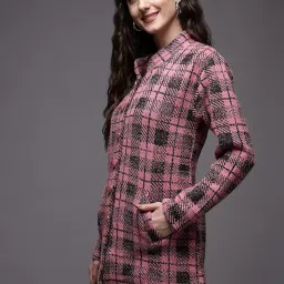 ewools Women's Wool Blend Banded Collar Cardigan Sweaters image 3