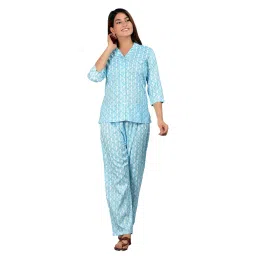 yash gallery Cotton Floral Printed Night Suit Sleepwear Pajama Set For Women image 1