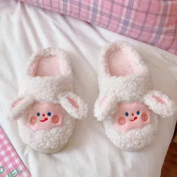 snappsy Fashion Animal Slippers House Soft Comfy Winter Warm Plush white 40 to 41 image 2