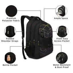 safari Casual backpack compartments, front pocket, bottle holder, School bags for boys & girls, College bag for women and men, Ideal for school, college, office & travel image 1