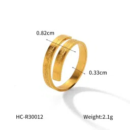 luxuarylook Islamic Ayatul Kursi Ring | Elegant Stainless Steel Adjustable Arabic Jewelry | Spiritual Faith Gift for Men & Women | Gold-Plated Adjustable Ring image 5