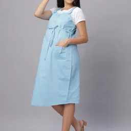 mamma's maternity Women's Cotton Maternity/Pregnancy/Easy Breastfeeding/Feeding/Western Dress with Zippers for Nursing Pre and Post Pregnancy image 5