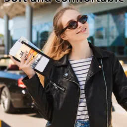 vayusrot Passport Cover for Men and Women, Travel Passport Holder with PU Leather, Compact 14x10.5cm Size for International and Business Trips image 5