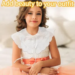 gzrc-yddk Detachable Collar for Women, Stylish False Collar Accessory, White Half Shirt Blouse, Enhances Casual and Formal Outfits image 4