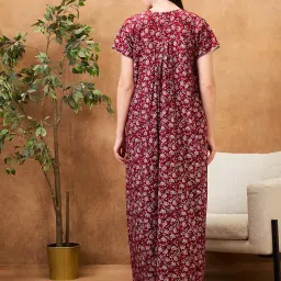 av2 Women Printed Maternity Feeding Nighty image 1