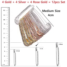 thanu's craft Stone Safety Sadi Sari Hijab Brooch Broaches pins Duppata Saree pleat pin for women & Ladies image 1