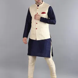 modern garments Men's Kurta Pyjama with Nehru/Modi Jacket image 1