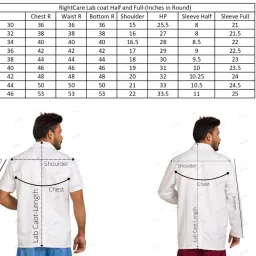 rightcare Men’s Full Sleeves Doctor Lab Coat Apron image 5
