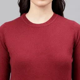 xpose Black Solid Pullover,has a Round Neck, Long Sleeves, Ribbed Hem image 5