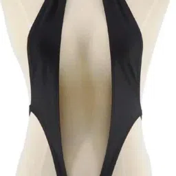 m.a.1 Women's Sling Monokini Swimsuit, Halter Neck Design, Black image 1