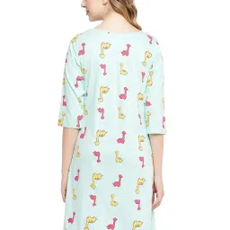 clovia Cotton Women Midi Night Gown image 3