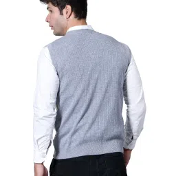 mont connett Men Woolen V-Neck Solid Plain Design Sleeveless Pullover Heavy Rainbow Fabric Winter Wear Pure Wool Cardigan for Men Fully Warm Pullover Free Sizes image 1