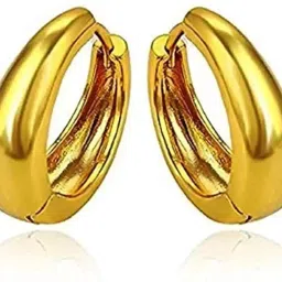 shobhram Kaju 316L Stainless Steel Earrings for Men and Boys | Fashion Non Piercing Earrings for Men | Stainless Steel Earrings for Boys image 1