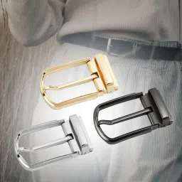bnf 4Xreversible Belt Buckle Replacement Buckle For Jeans Belt Birthday Dress Belt Gold | Mens Accessories | Belt Buckles image 4
